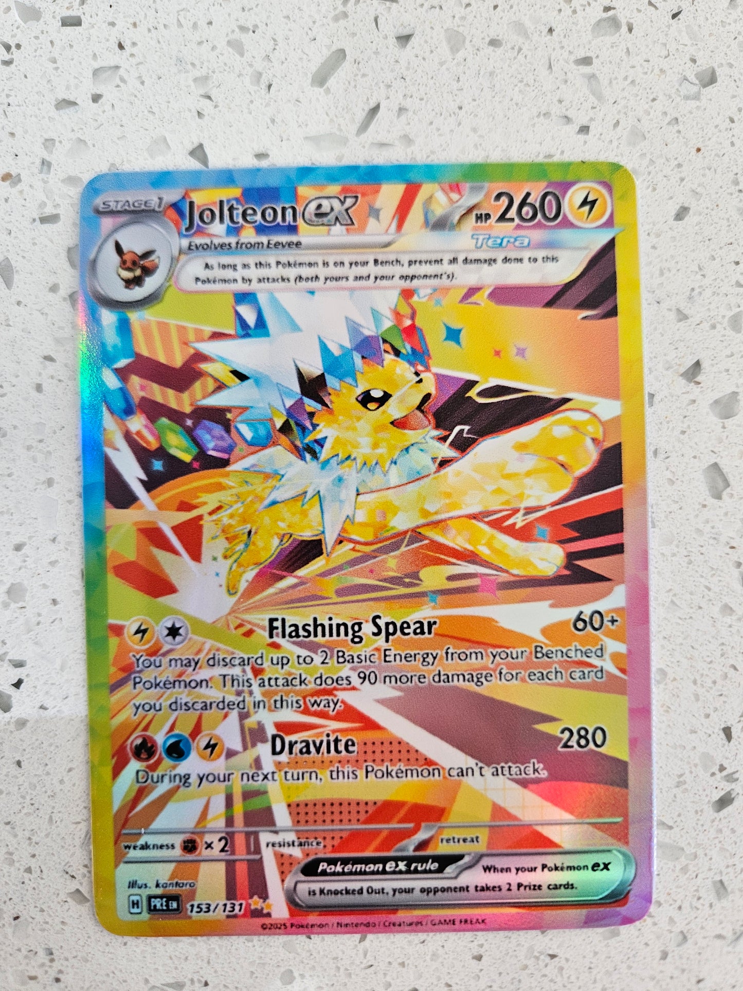 Jolteon ex #153 Prismatic Evolutions Sticker